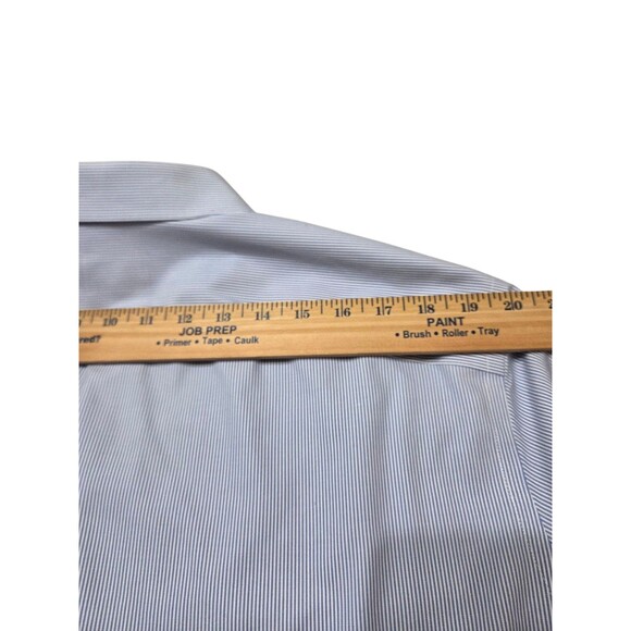 Untuckit Button Shirt Men's XL Blue White Stripe Wrinkle Free 100% Cotton I5.2 - Picture 7 of 12